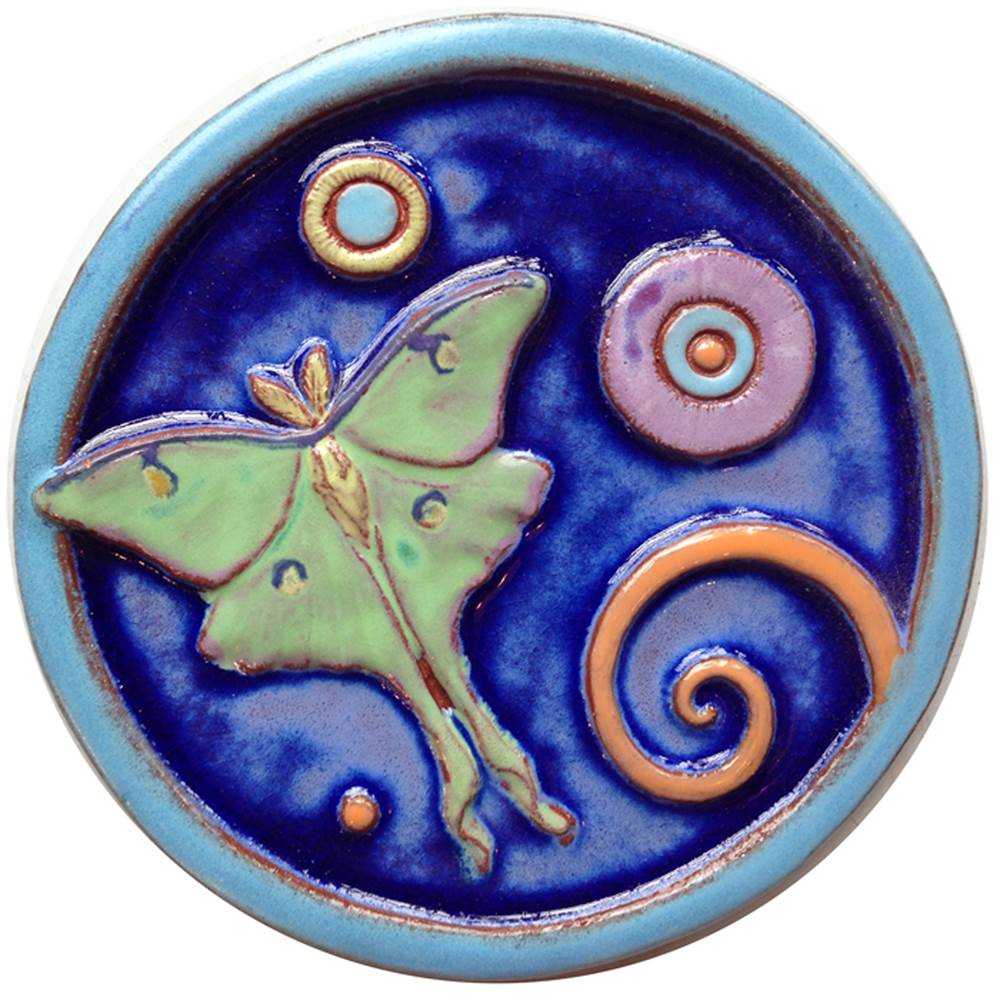 Counter Balance Circle Luna Moth Tile - 7x7