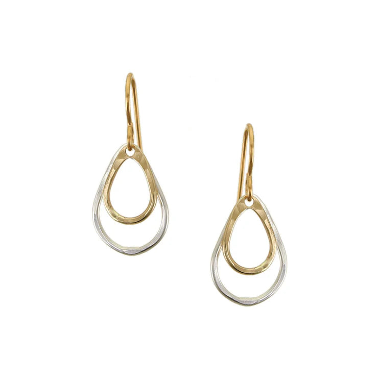Small Double Teardrop Earrings