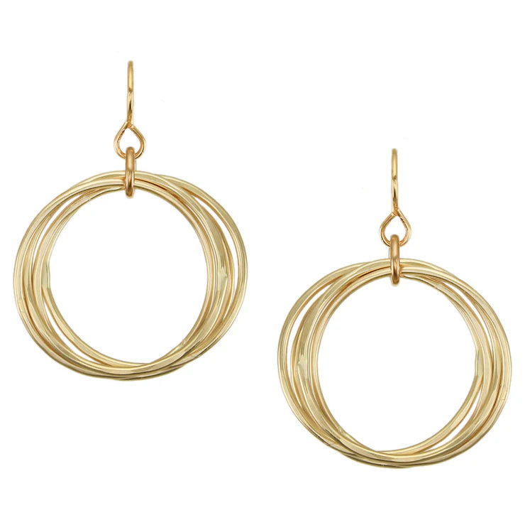 Medium Ring Bunch Wire Earrings