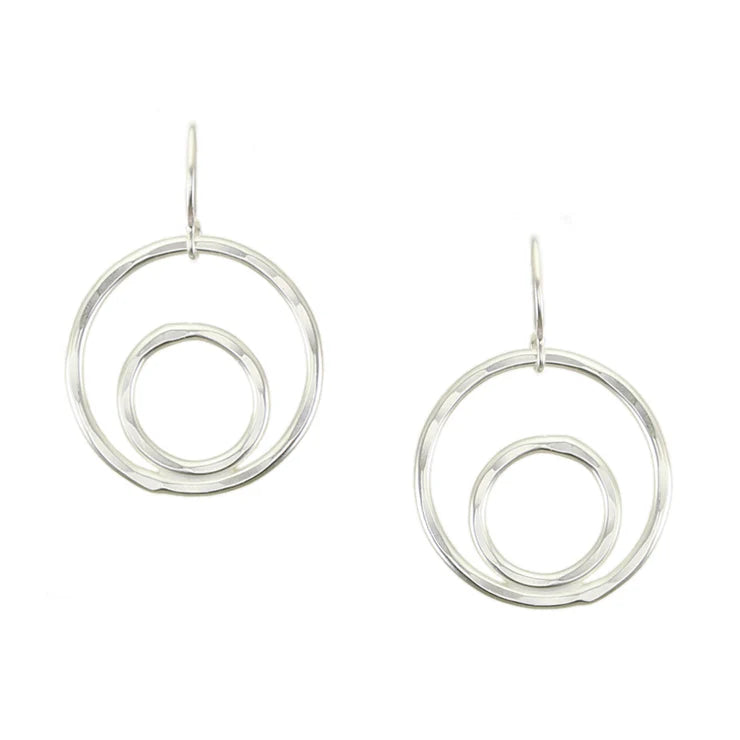Double Rings Wire Earrings