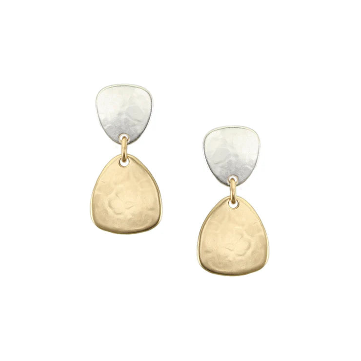Linked Triangles Post Earrings