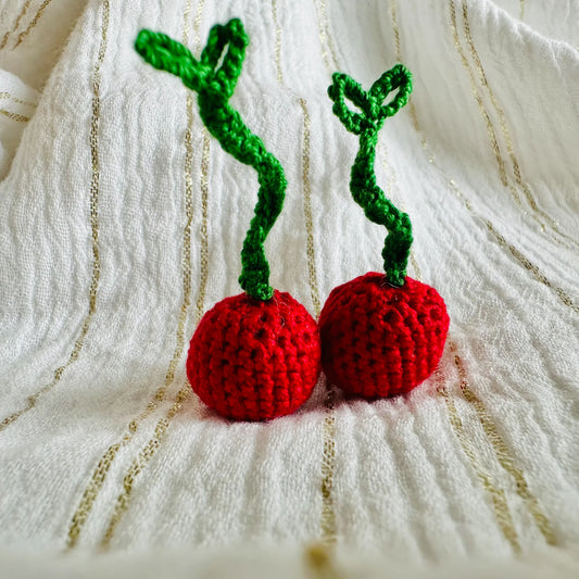 Crochet Cherry Dangles