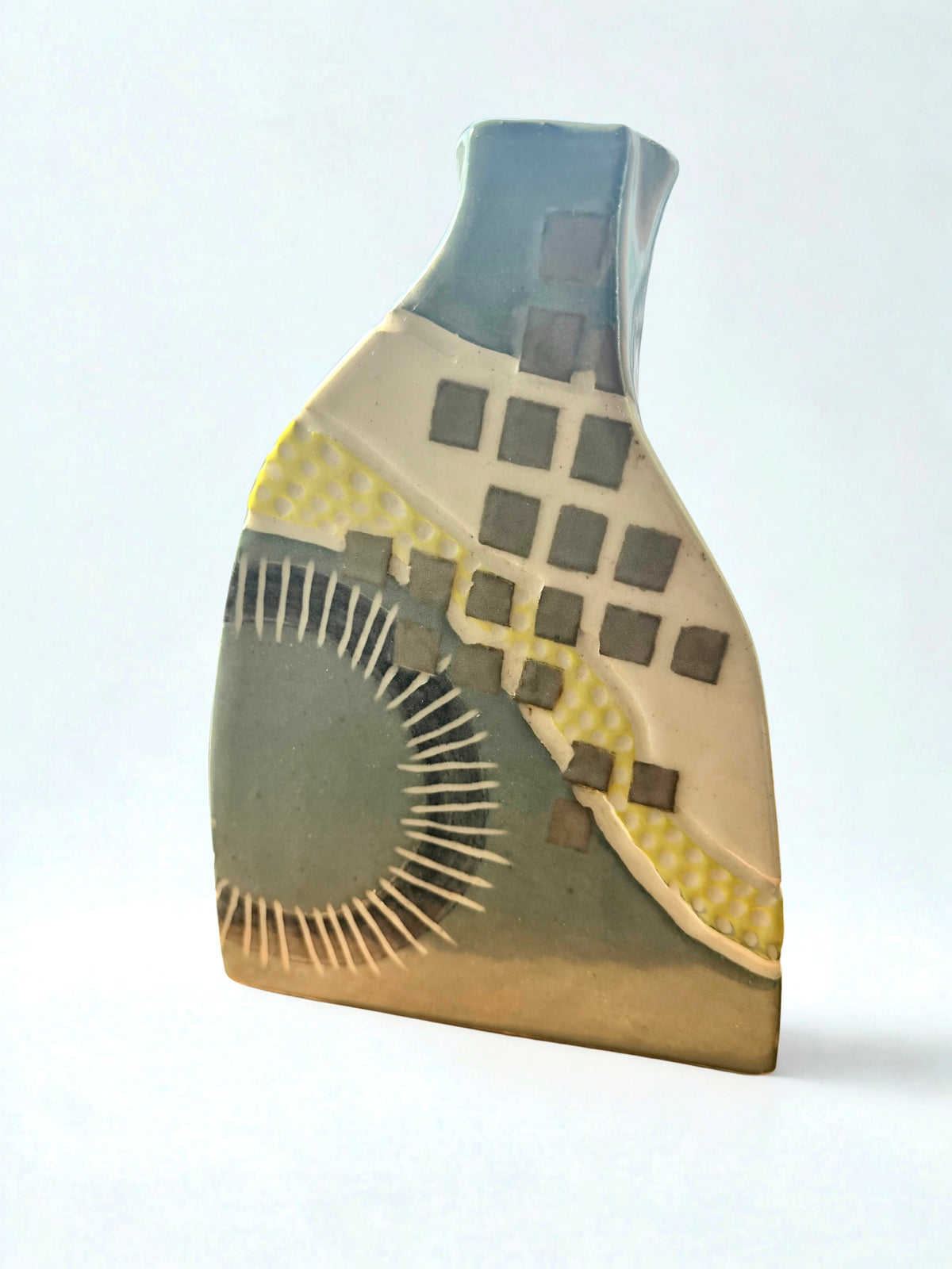 Asymmetrical Vase with Dots