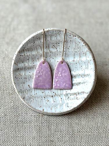 Hydrangea Tall Arch Earrings - Three Colors