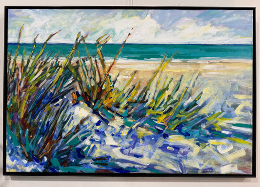 "Great Lakes Grass and Dune" Acrylic Painting