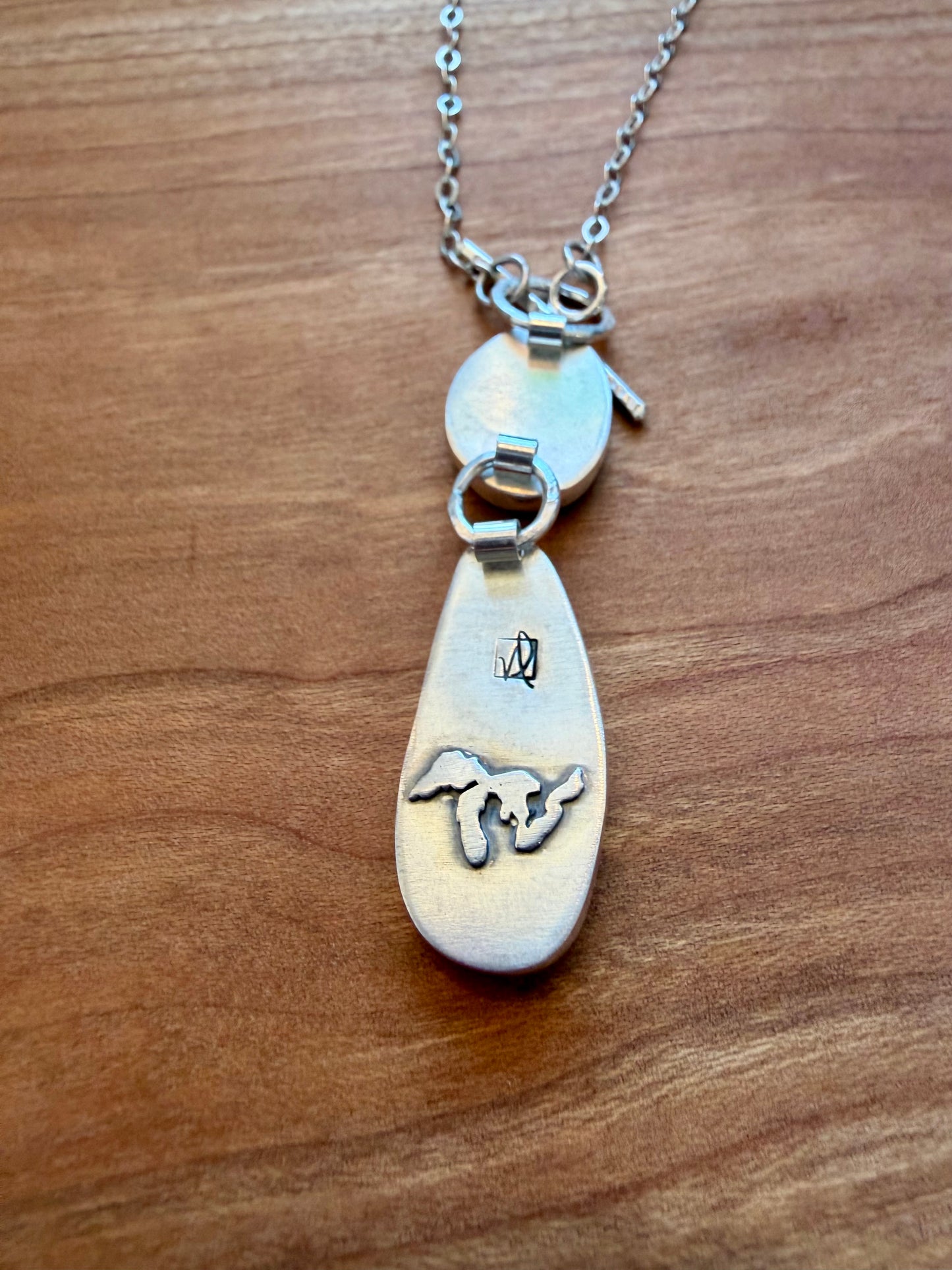 Sterling Silver Petoskey Leland Bluestone Necklace