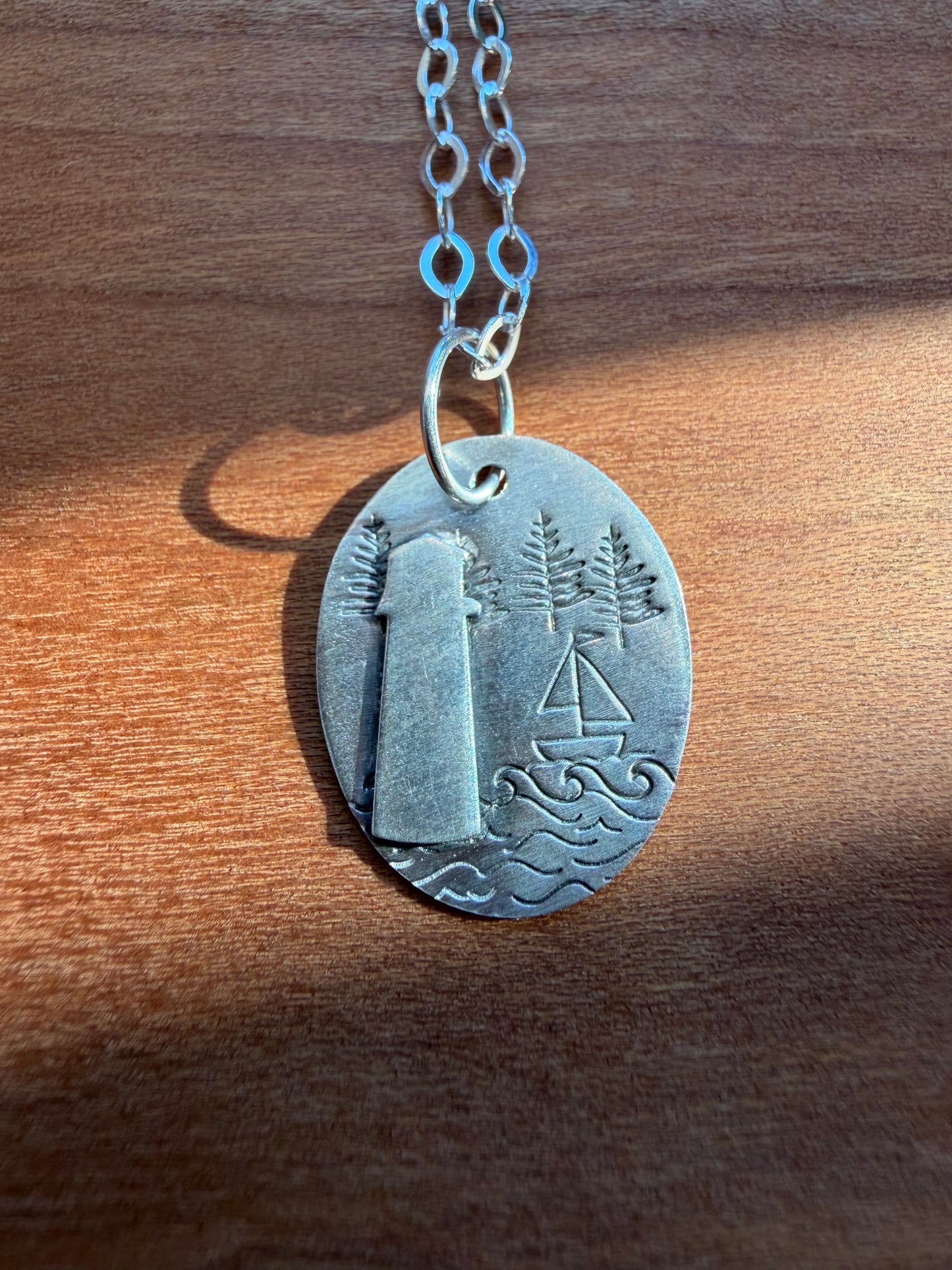 Lighthouse Stamped Necklace