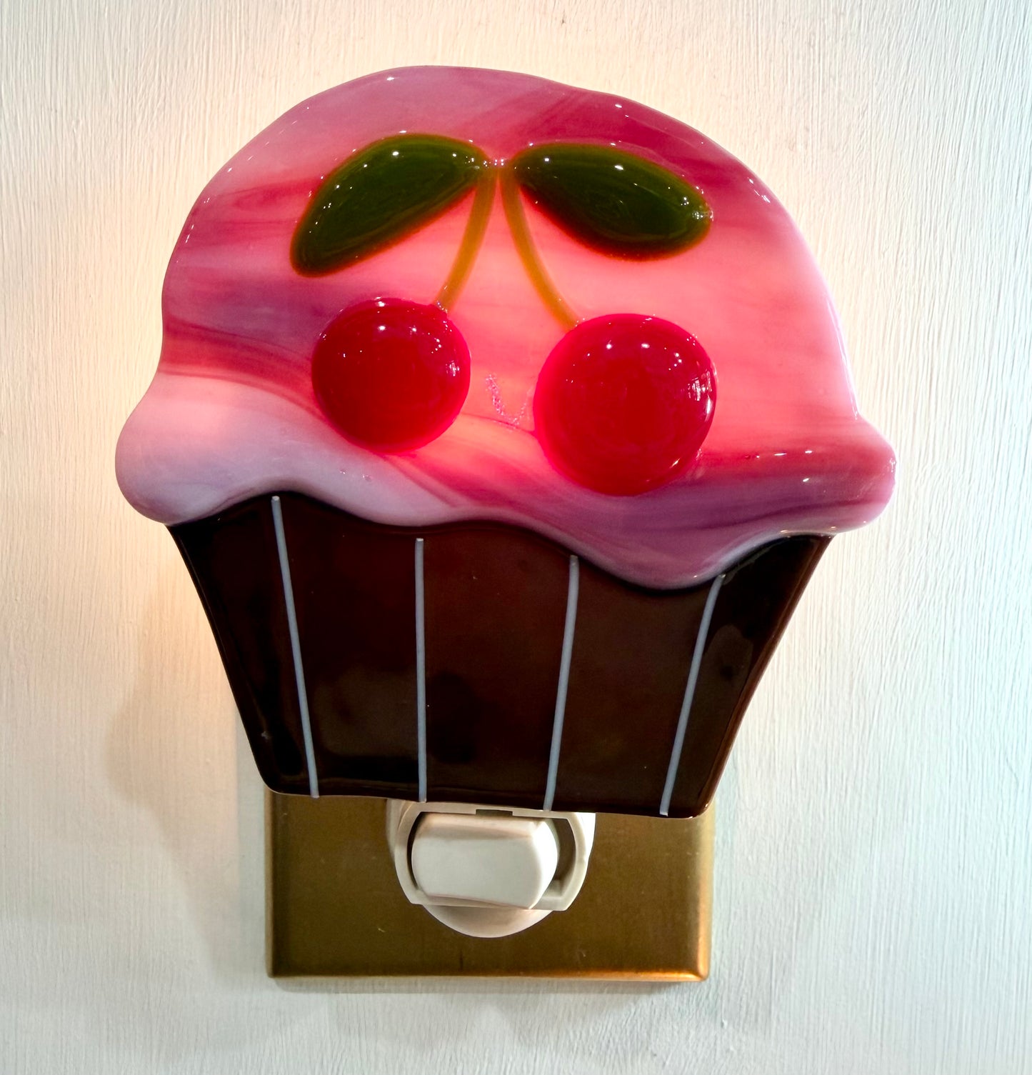 Cupcake Fused Glass Nightlight - Various Styles