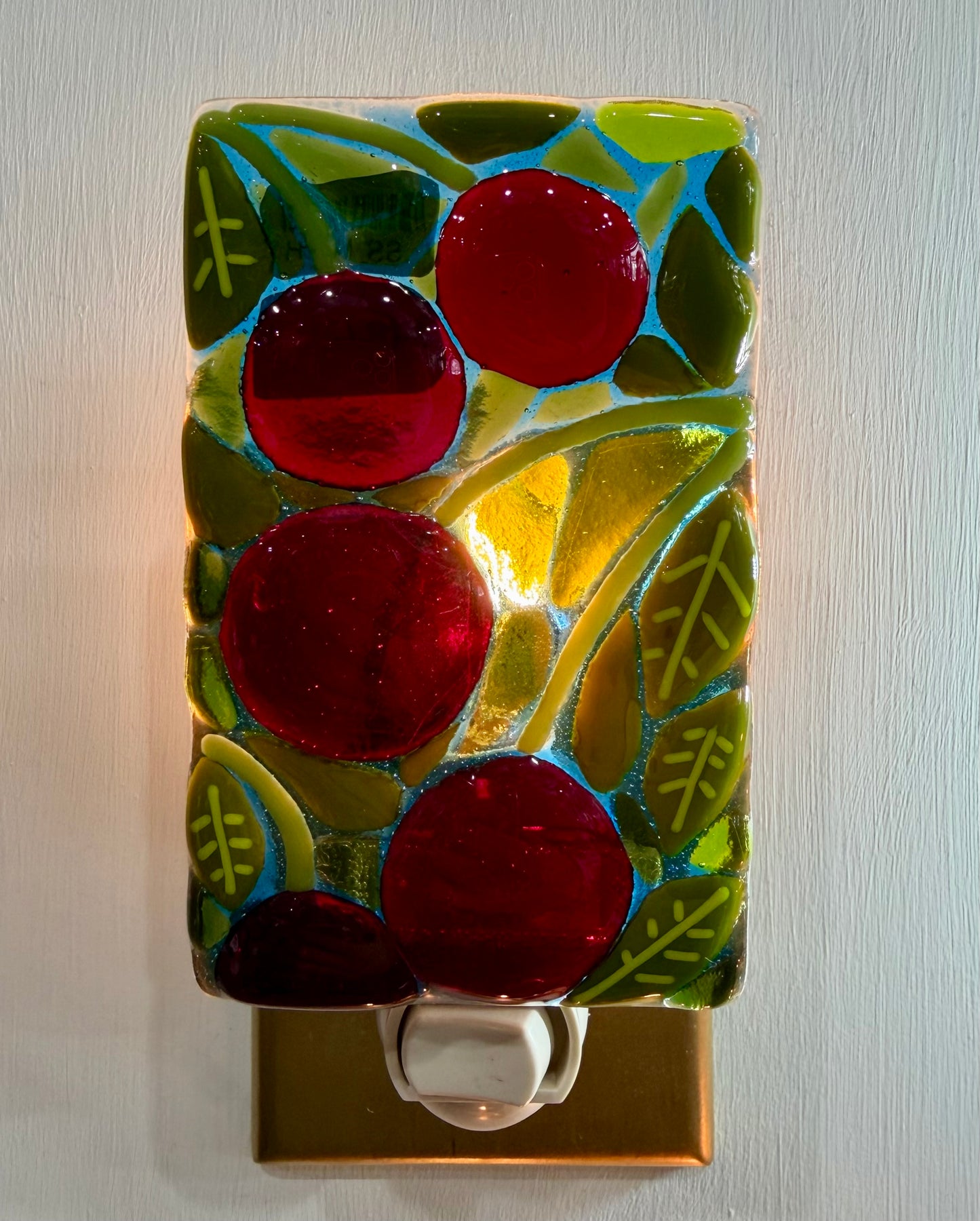 Cherry Fused Glass Nightlight