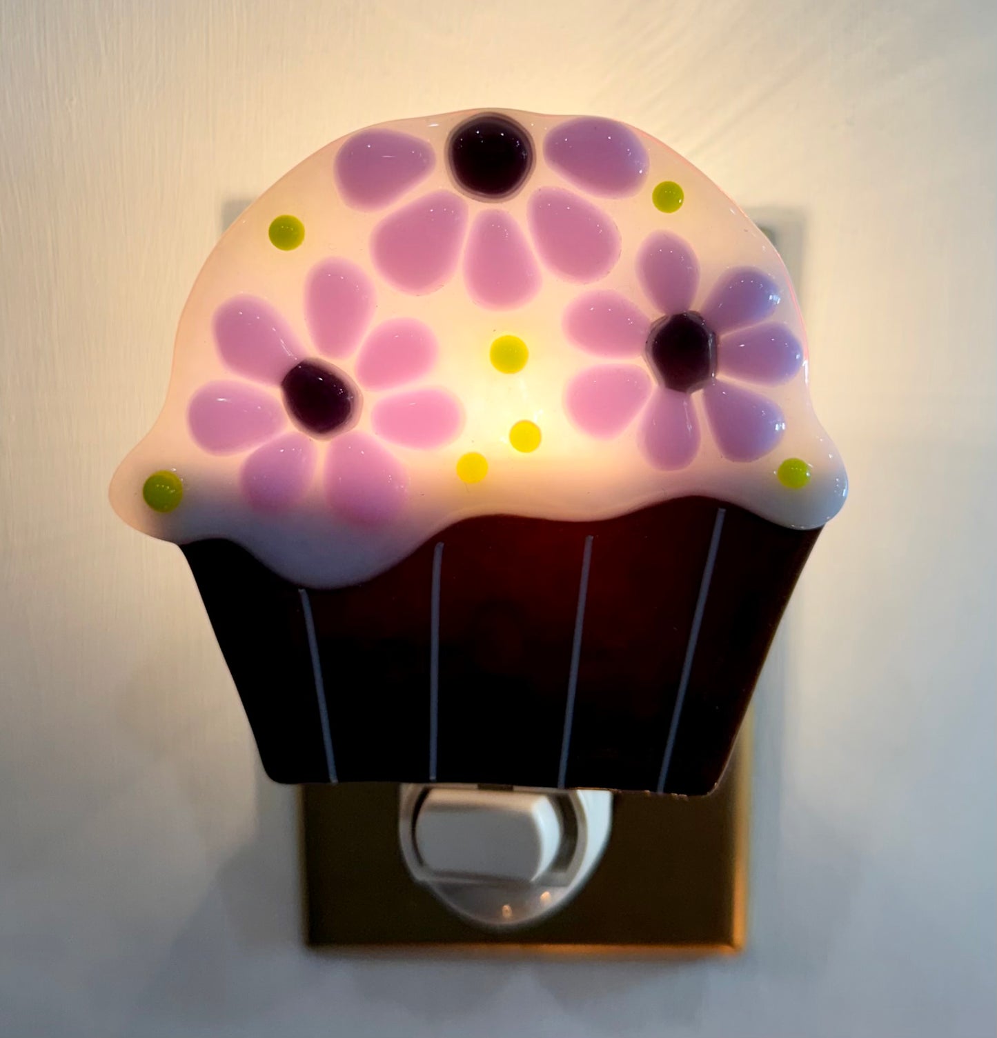 Cupcake Fused Glass Nightlight - Various Styles