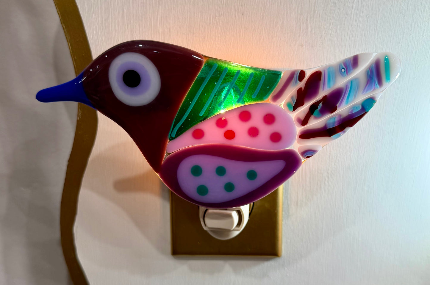 Bird Fused Glass Nightlight