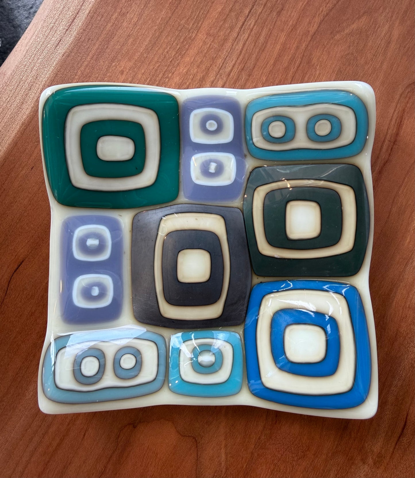 Modern Mosaic Fused Glass Trinket Dish