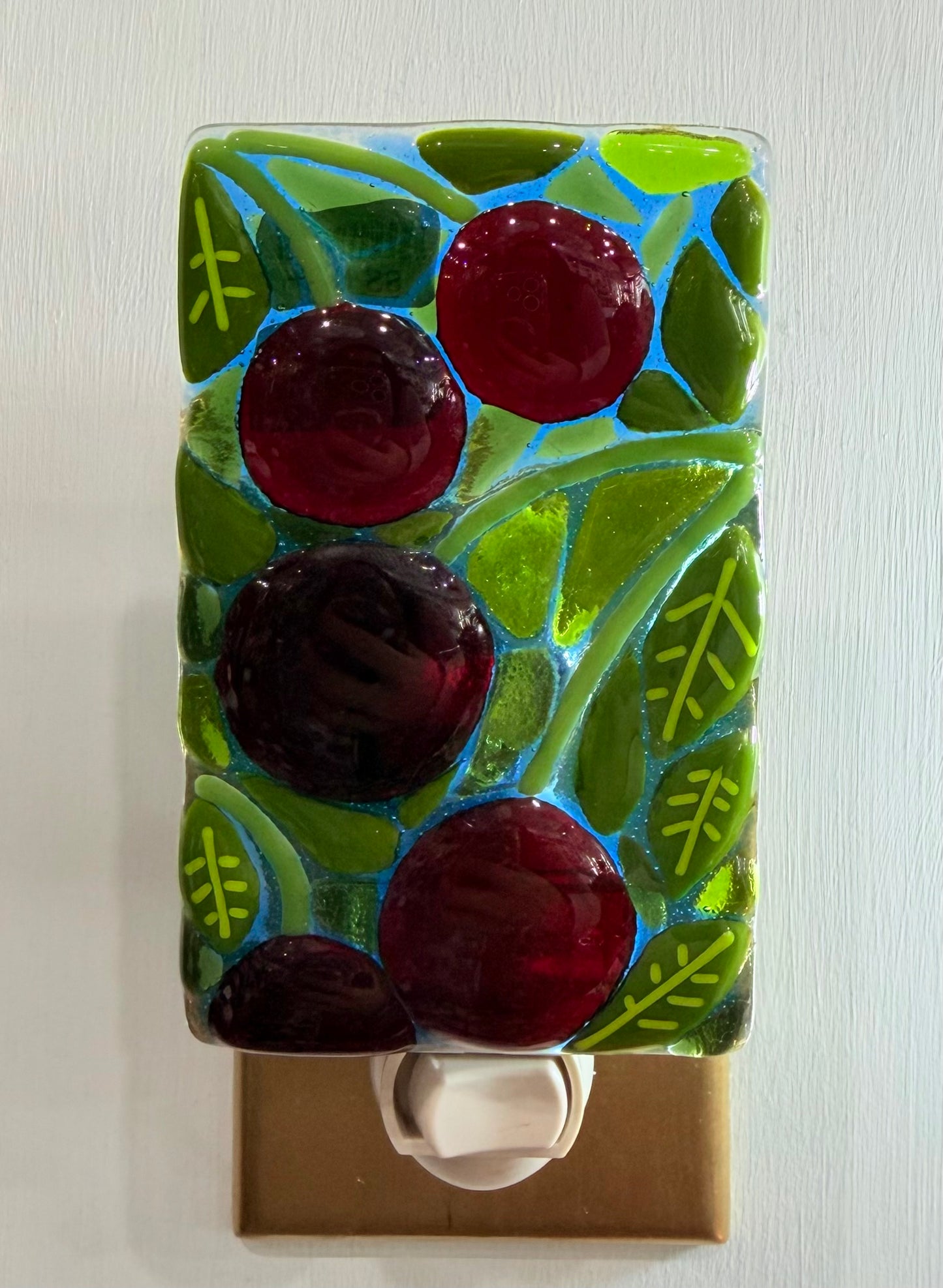 Cherry Fused Glass Nightlight