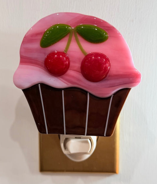 Cupcake Fused Glass Nightlight - Various Styles