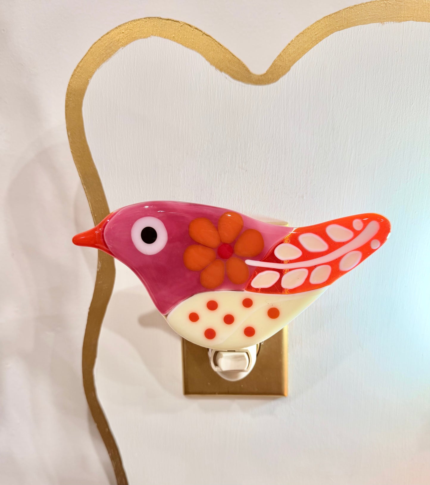 Bird Fused Glass Nightlight