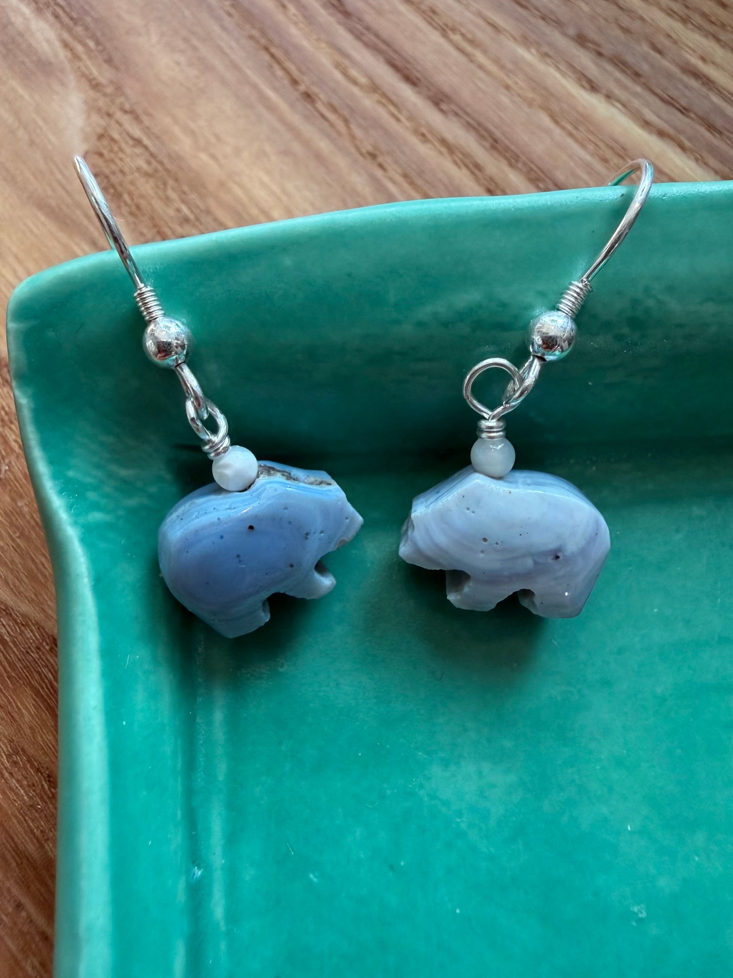 Leland Blue Bear Shaped Earrings