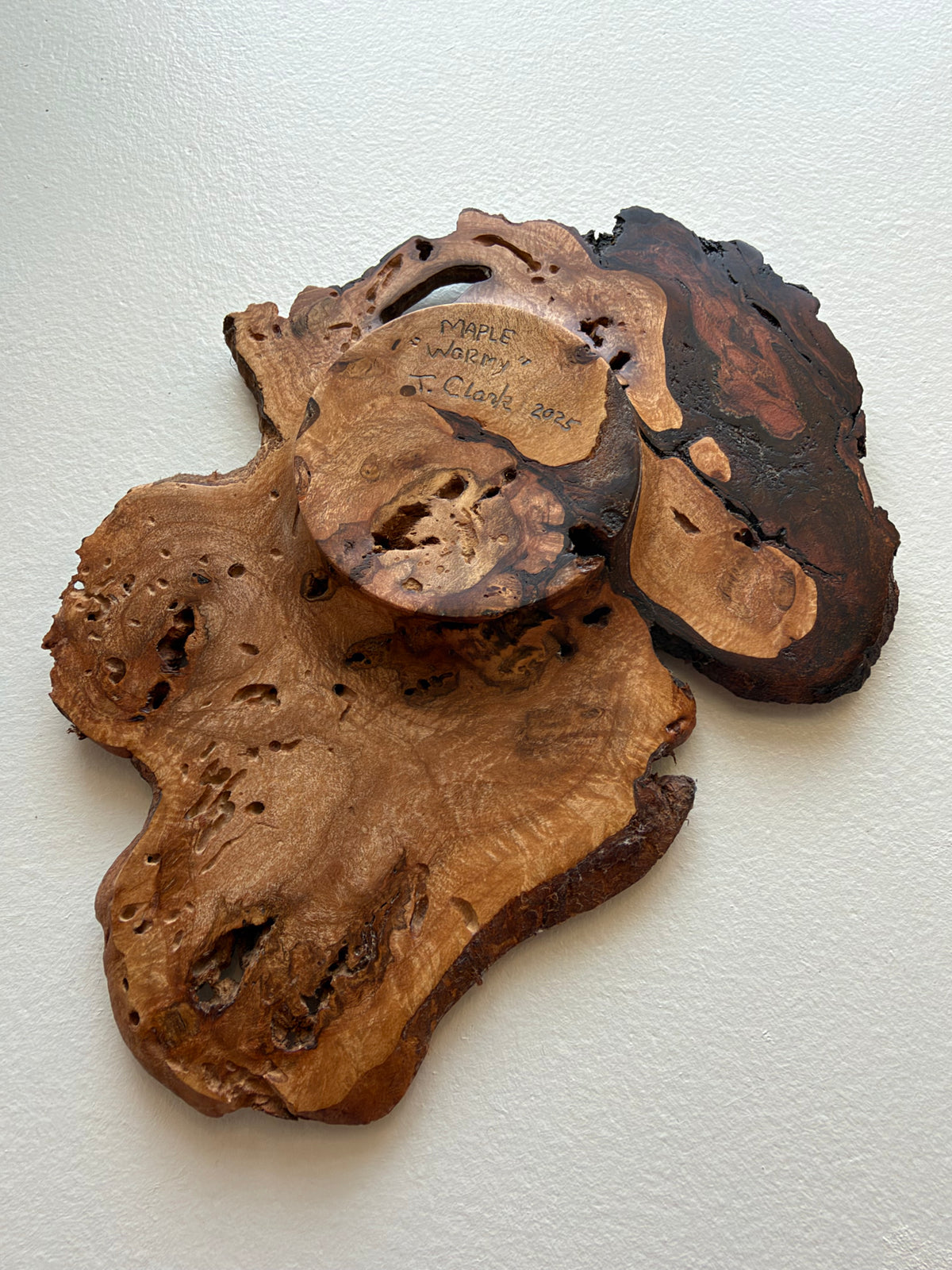 Maple Burl "Wormy" Dish w/ Live Edge