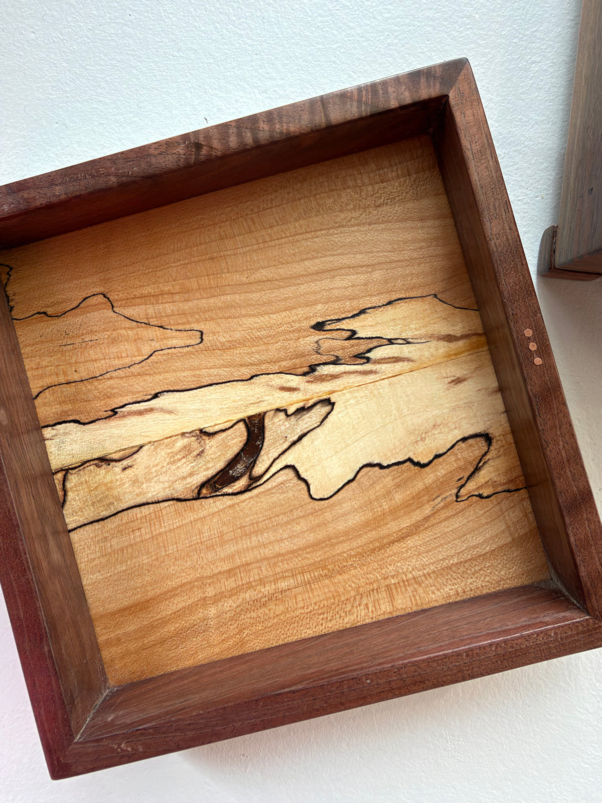 Walnut Square Box w/ Fitted Lid