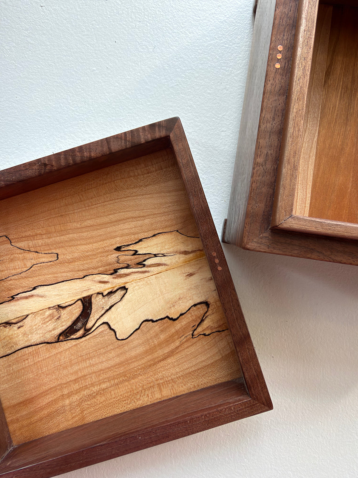 Walnut Square Box w/ Fitted Lid