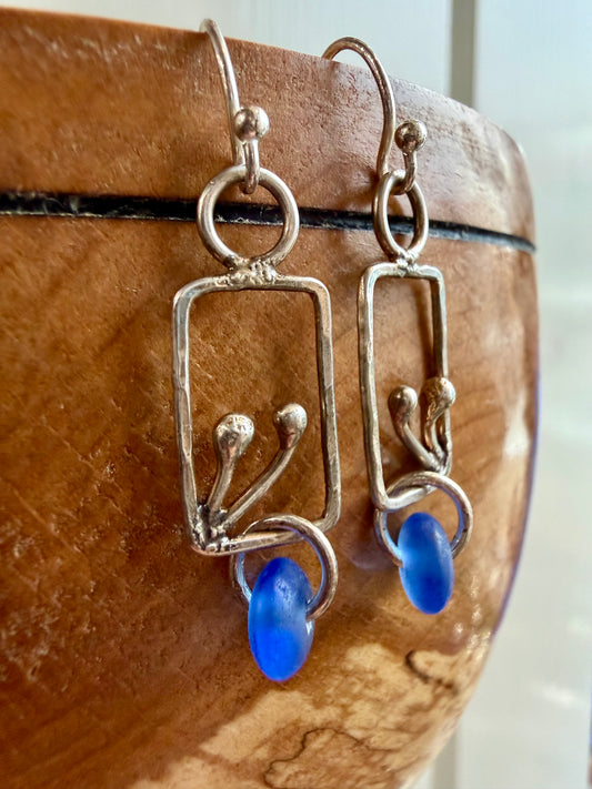 Artistic Beach Glass Earrings