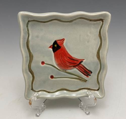 Square Cardinal Tray/Saucer - Pale Blue-Gray