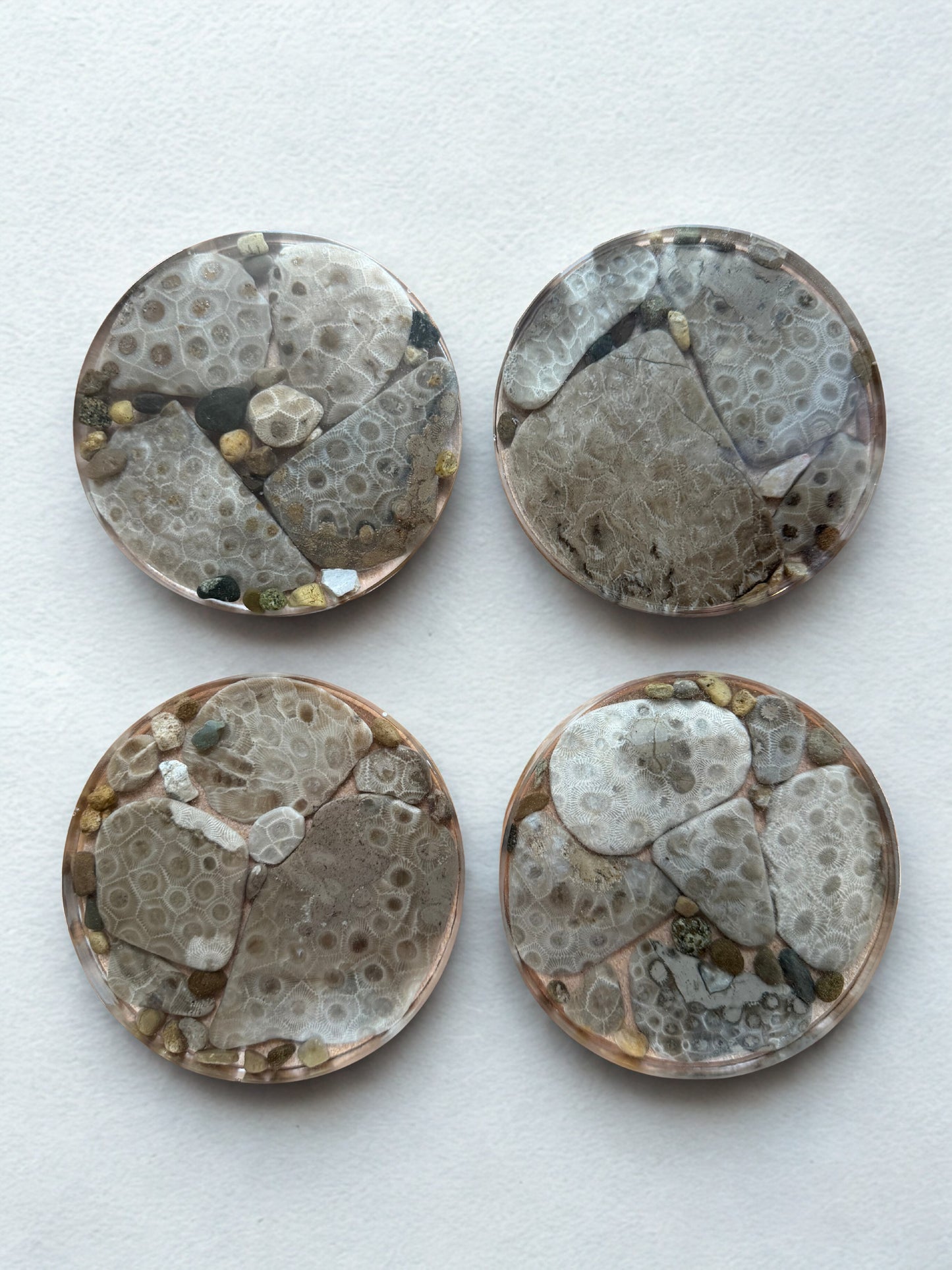 Petoskey Stone Resin Coaster