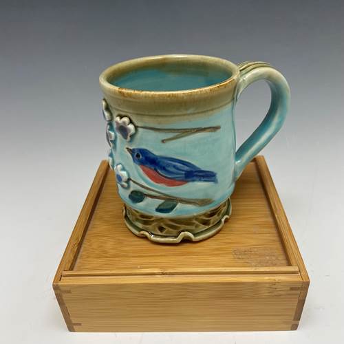 Sprigged Bluebird Mug