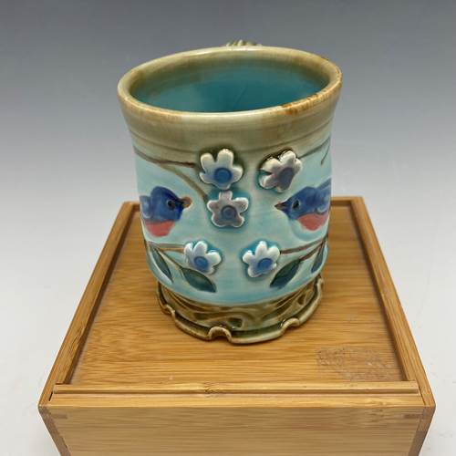 Sprigged Bluebird Mug