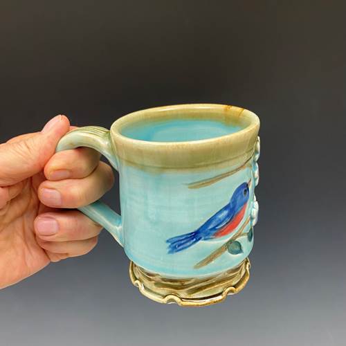 Sprigged Bluebird Mug