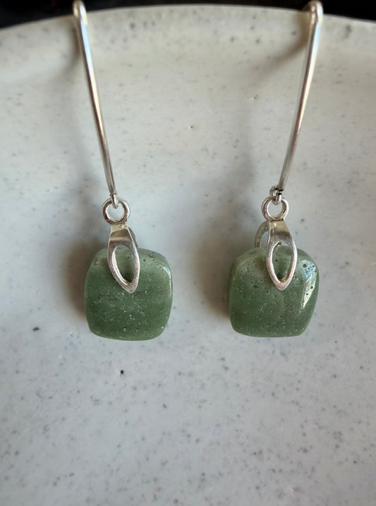 Frankfort Green Drop Earrings