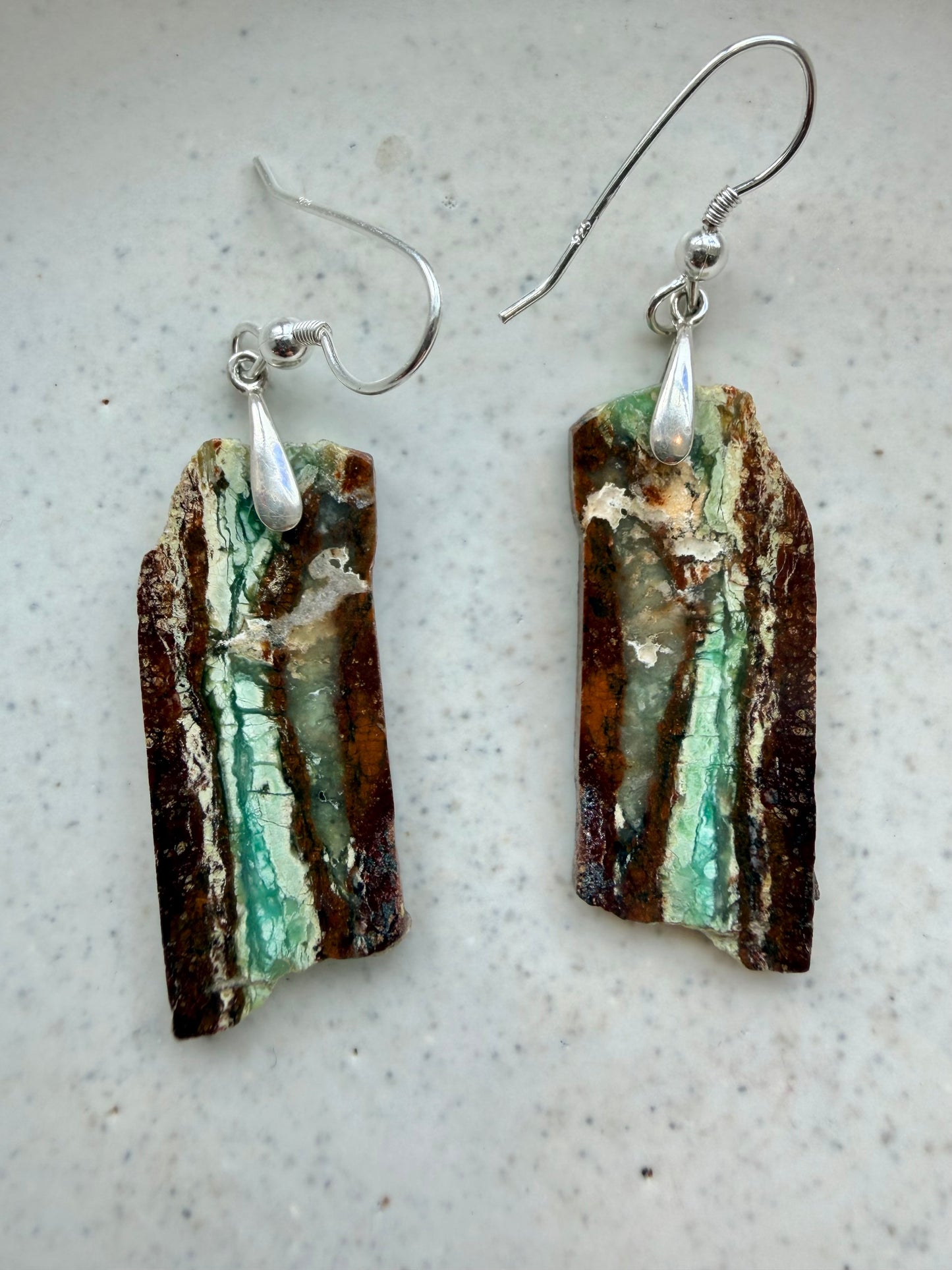 Chrysoprase Sterling Silver Earrings