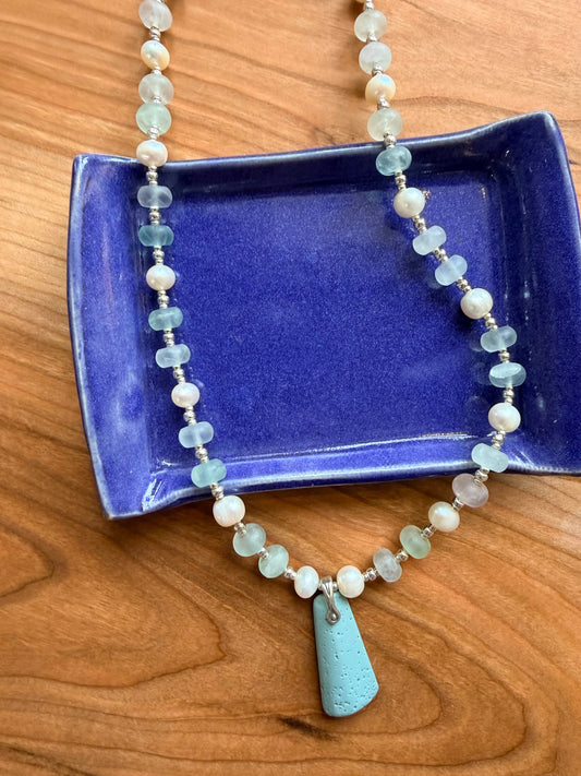 Fluorite Leland Blue Pendant Necklace