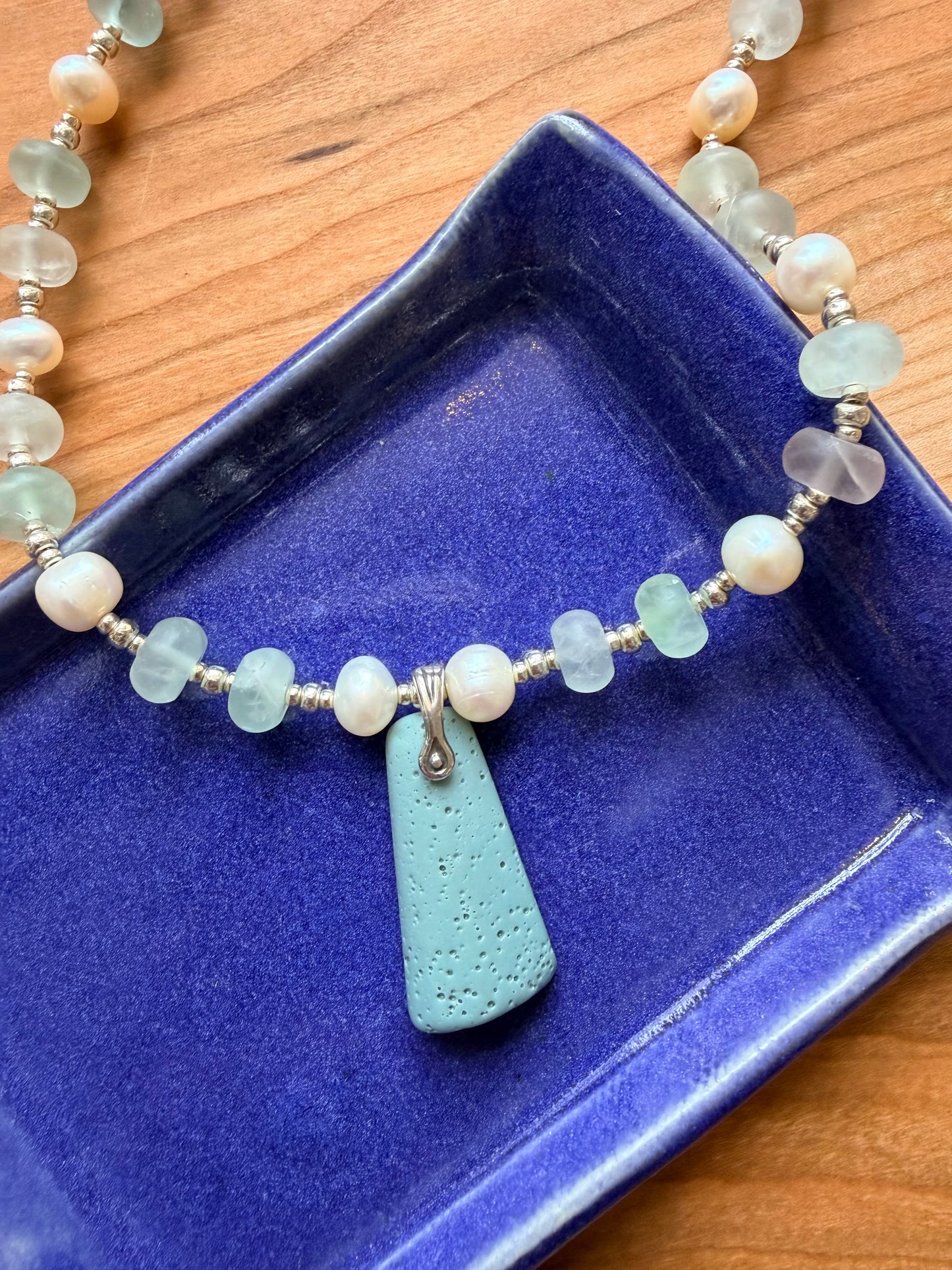 Fluorite Leland Blue Pendant Necklace