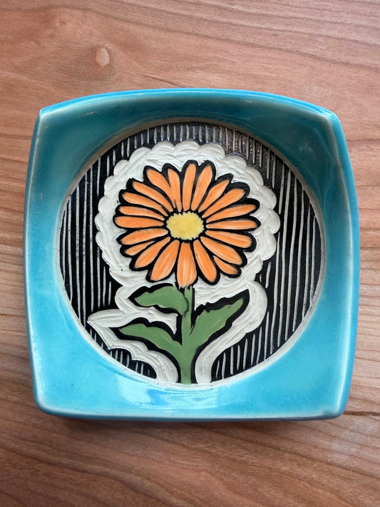 Orange Flower Trinket Dish