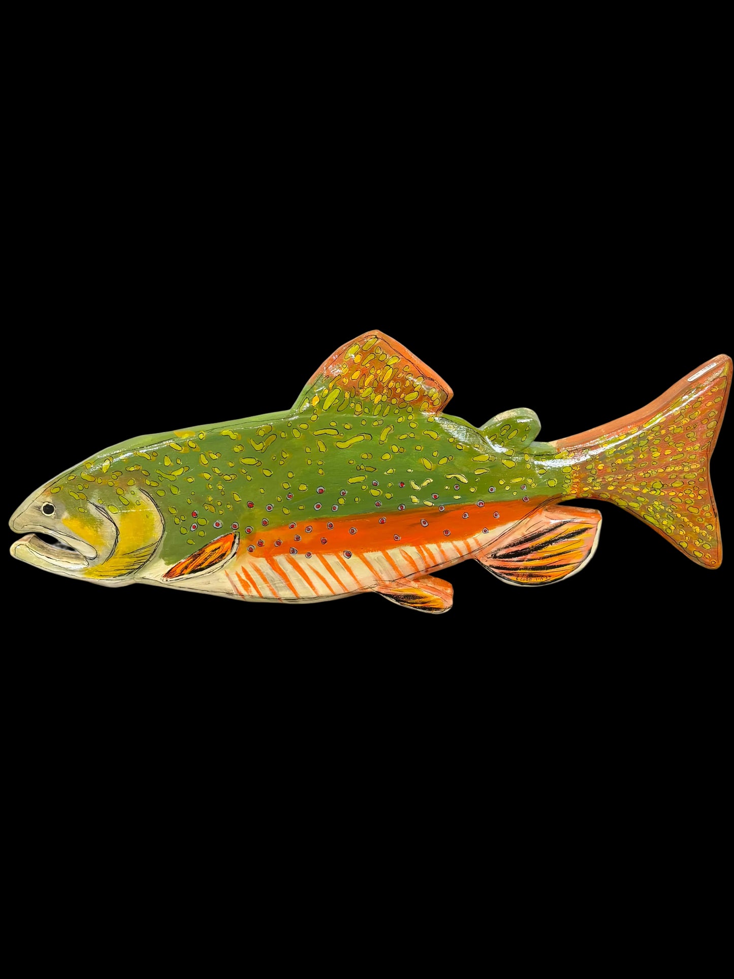 Coaster Brook Trout Wooden Wall Art