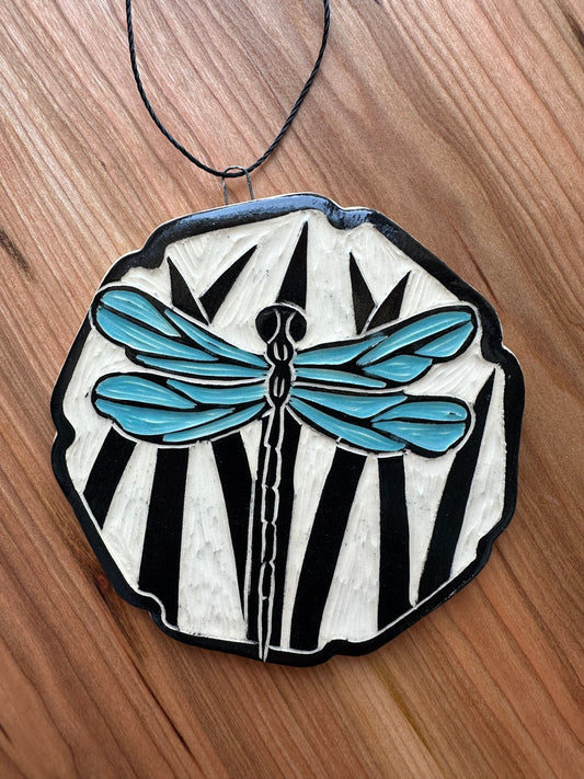 Dragonfly Ceramic Ornament - 5x5