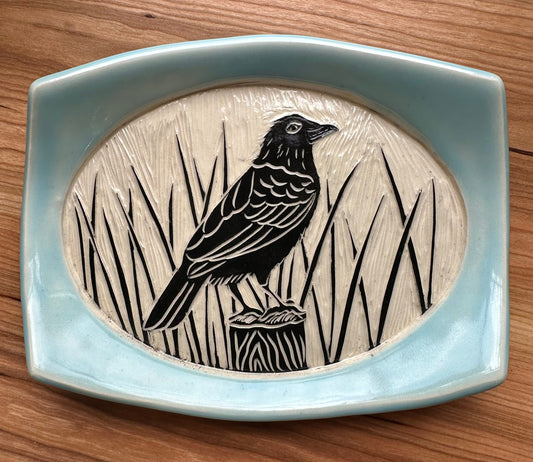 Ceramic Crow Tray