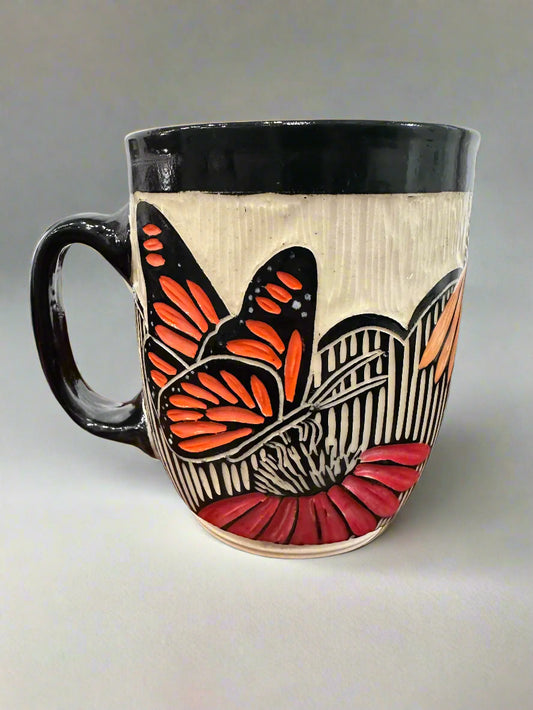 Monarch Butterfly Ceramic Mug