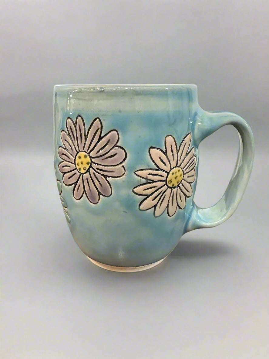 Rainbow Flowers Ceramic Mug