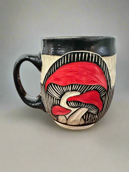 Red Mushroom Ceramic Mug