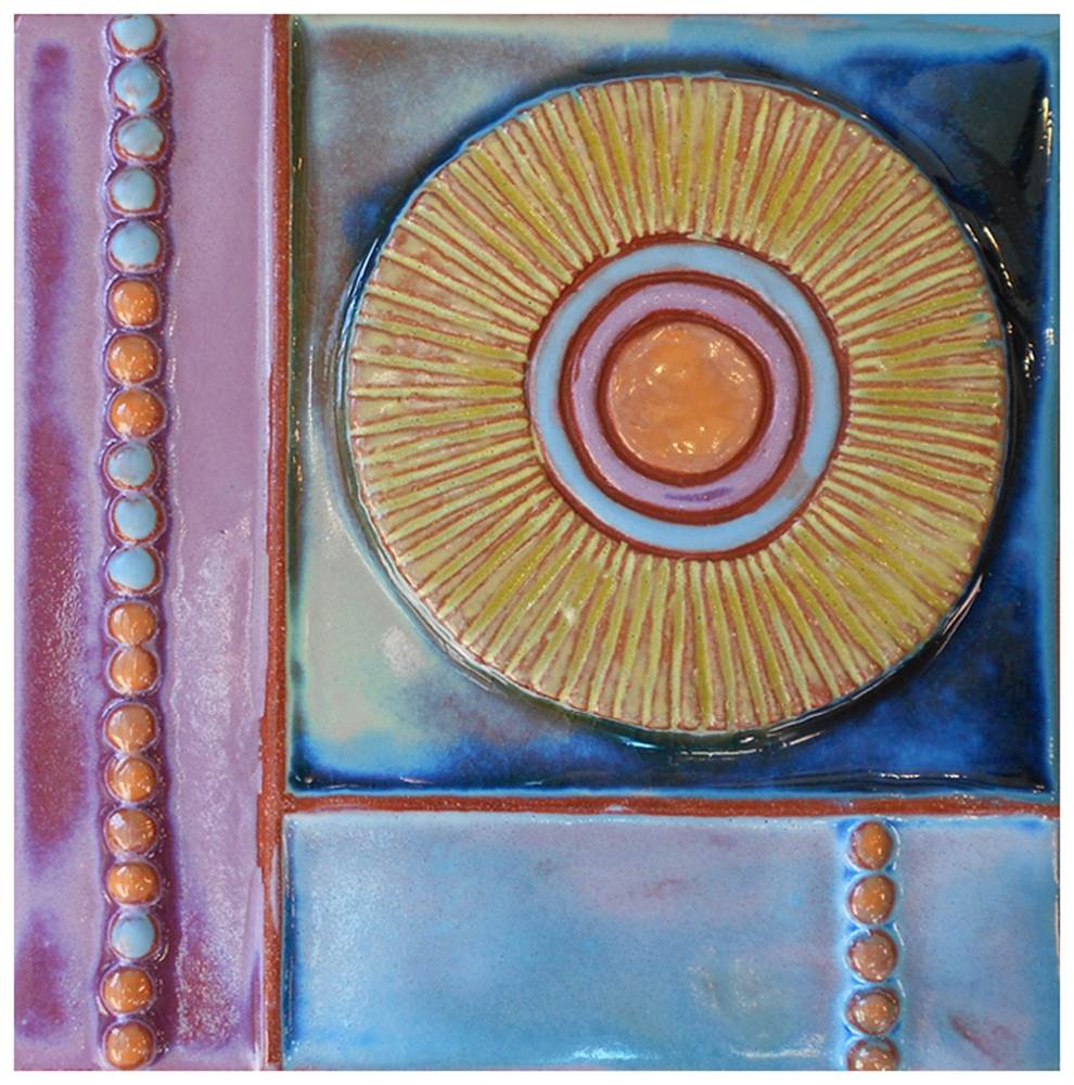 Lush Life Big Yellow Circle Tile - 9x9