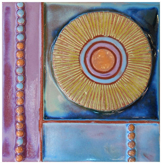 Lush Life Big Yellow Circle Tile - 9x9