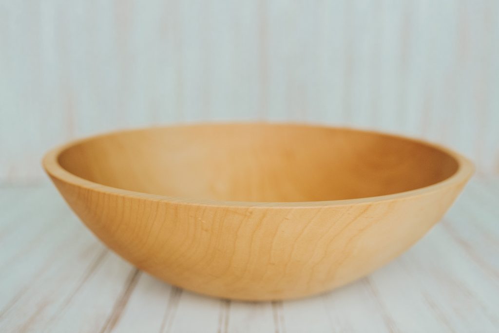 17" Maple Bowl w/ Bee's Oil Finish