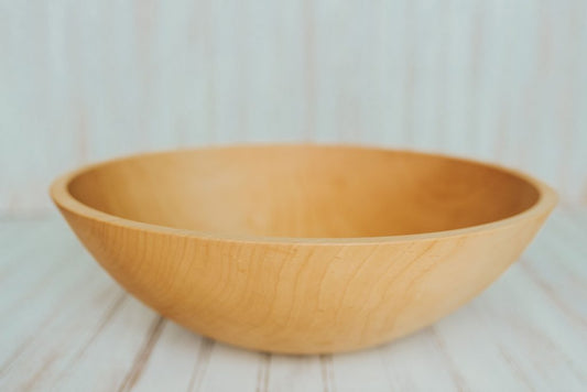 17" Maple Bowl w/ Bee's Oil Finish