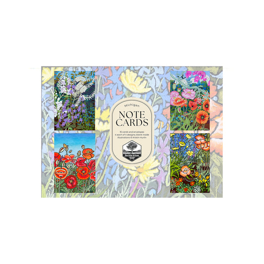 Pastel Flowers Note Card Set - 16 pack