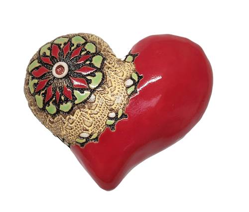 Baby Radiance Ceramic Wall Heart Art