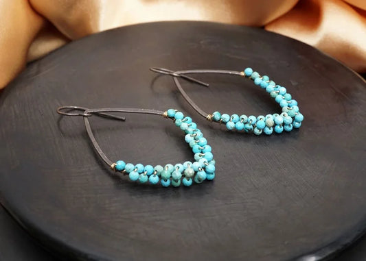 Turquoise Diamond Earrings