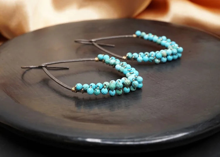 Turquoise Diamond Earrings