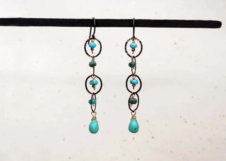 Turquoise Circles Earrings