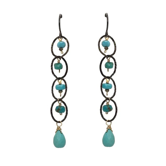 Turquoise Circles Earrings